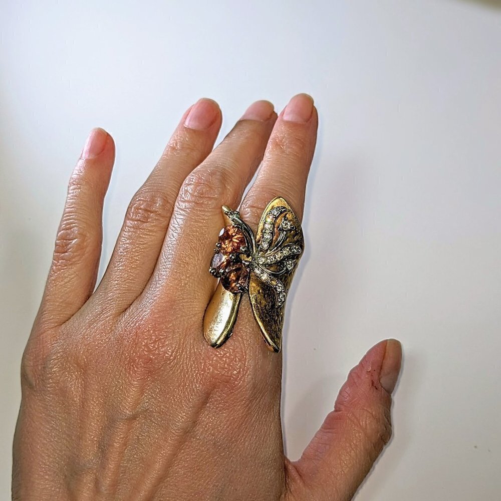 Gold Cocktail Ring Size 7